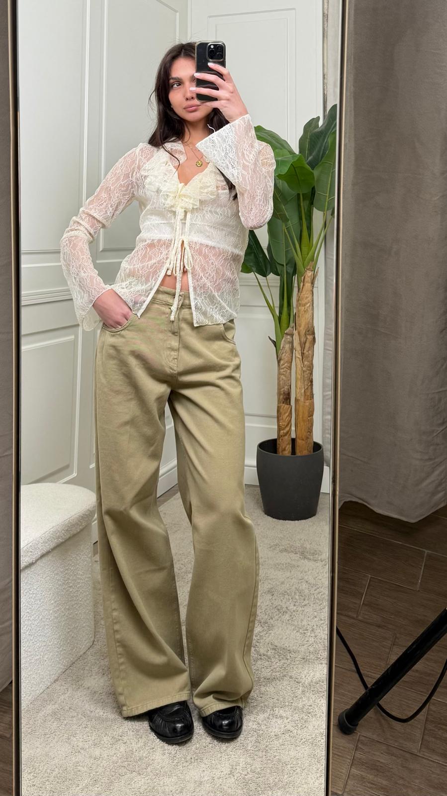 Jeans ViCOLO "Mia" (Menta,Bianco,Burro,Verde) -DAB5148-